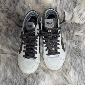 P448 Metallic High-Top Sneakers